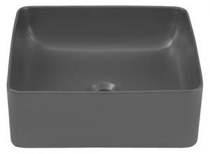 Lavabo in Vetroceramica SLIM, grigio, 37 cm