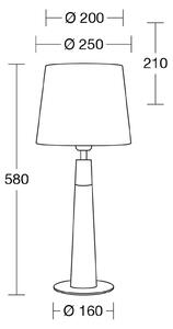 HerzBlut Conico da tavolo, bianco, noce, 58cm