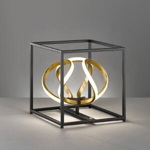 FISCHER & HONSEL Lampada da tavolo LED Gesa, in nero e oro