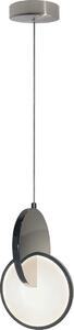 Lampada a sospensione LED CIRCLO cromata bianca 8W Tonalità di bianco 843 lm metallo dim.: 120x18x2 cm IP20 Light Prestige