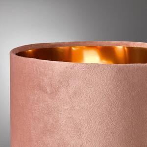 FISCHER & HONSEL Lampada da tavolo Aura, velluto, alta 32 cm, rosa