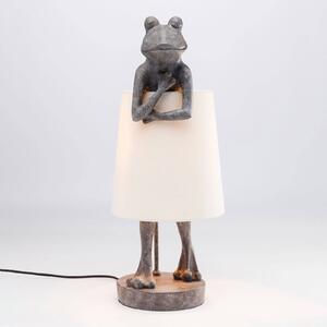 KARE Animal Frog lampada da tavolo grigia