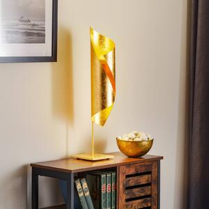 Knikerboker Lampada da tavolo Hué alta 70 cm con oro in foglia