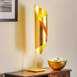 Knikerboker Lampada da tavolo Hué alta 70 cm con oro in foglia