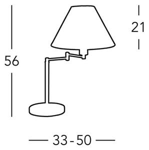 Austrolux Lampada da tavolo Hilton, orientabile, nichel