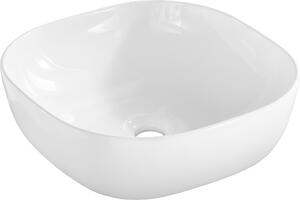 Lavabo in Vetroceramica SMILE, bianco, 41 cm