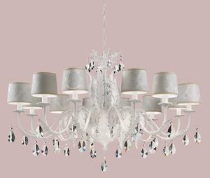 Masiero Angelis - lampadario di cristallo 12 luci, bianco