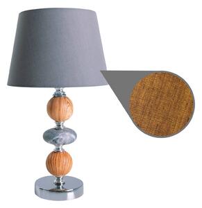 Näve Lampada da tavolo Araga, grigio/cromo/color legno