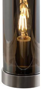 NOWA GmbH Lampada da tavolo in vetro di bottiglia, grigio fumo