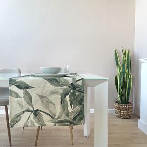 Côté Table Runner Tavolo Foliage Verde 50X160 cm in 100% Cotone