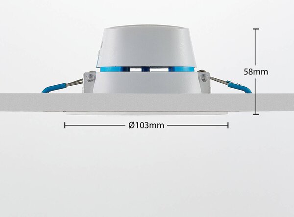 Arcchio LED luci da incasso Milaine, bianco, dimmerabile, set 10 Milaine Arcchio, dimmerabile, Bianco / Opale, Bagno, Plastica, Moderno