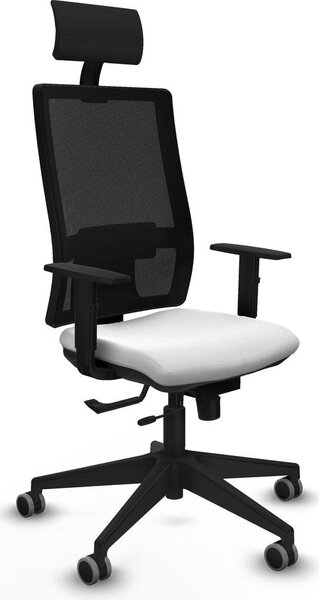 Sedia da ufficio con poggiatesta Piqueras y Crespo 1D066G1 Bianco