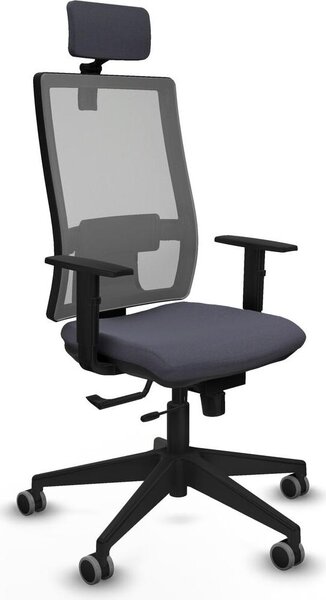 Sedia da ufficio con poggiatesta Horna Traslack Piqueras y Crespo 1D066G2 Grigio scuro