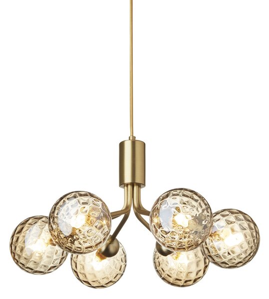 Lampada a sospensione Nuura Aps, Apiales 6, dimmerabile, Dorato / Ottone, Soggiorno, Vetro, Scandinavo