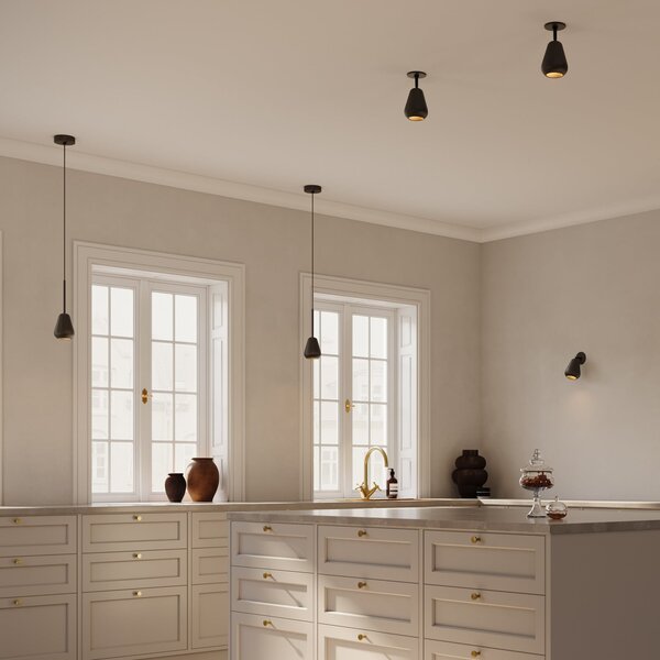 Lampada a sospensione Nuura Aps, Anoli Spot, dimmerabile, Nero, Soggiorno, Metallo, Scandinavo