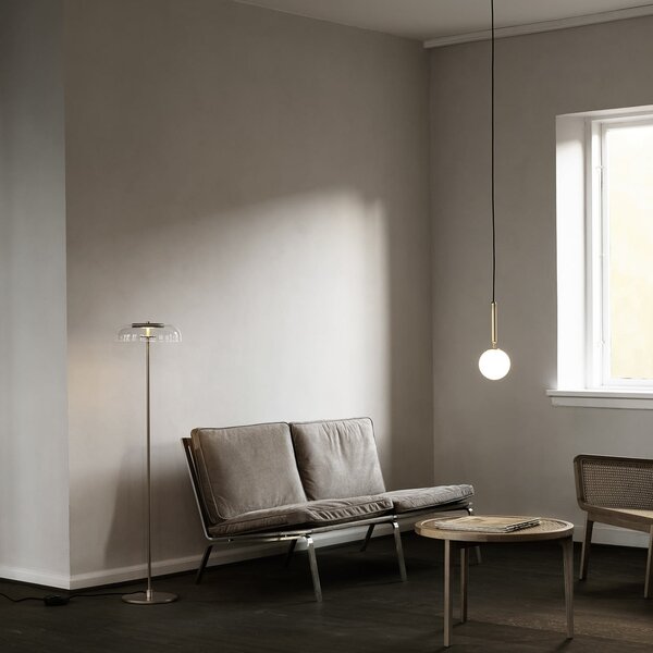 Lampada a sospensione Nuura Aps, Miira 1, dimmerabile, Dorato / Ottone, Soggiorno, Vetro, Design