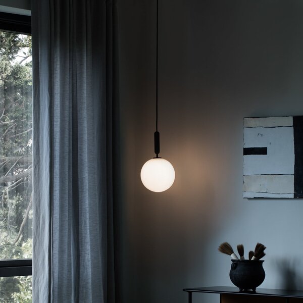 Lampada a sospensione Nuura Aps, Miira 1 Large, dimmerabile, Bianco, Soggiorno, Vetro, Design