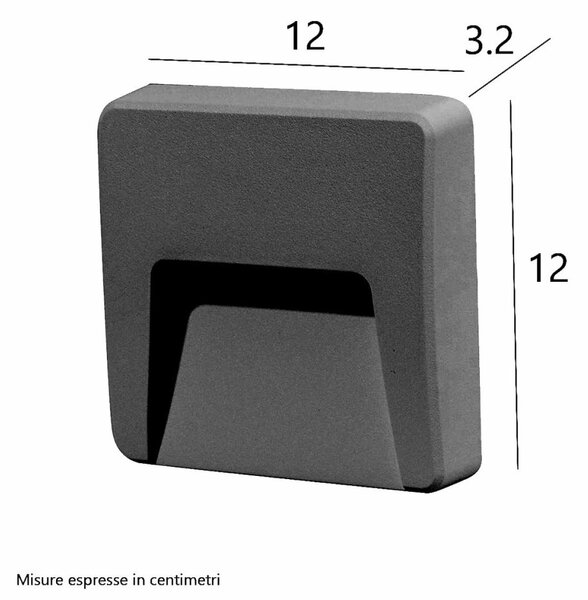 Segnapasso top light extra ga 3w led cct 300lm ip65 230v grigio antracite policarbonato - Top Light