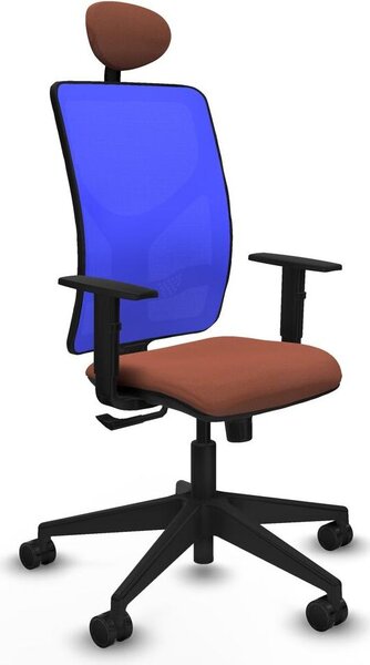 Sedia da ufficio con poggiatesta Motilla Piqueras y Crespo 1D066N1 Blu Marrone