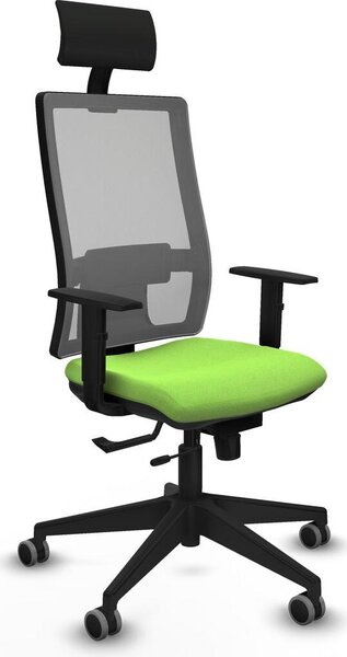 Sedia da ufficio con poggiatesta Piqueras y Crespo 1D066G1 Colore Pistacchio