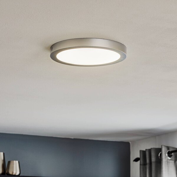 Paulmann Plafoniera a LED Abia, Alluminio / Grigio / Zincato, Soggiorno / Sala da pranzo, Plastica, Moderno, Plafoniera LED