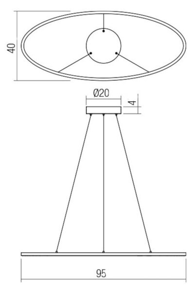 Lampadario moderno redo group leo 01 3337 led cct bianco dimmerabile alluminio - Redo Group