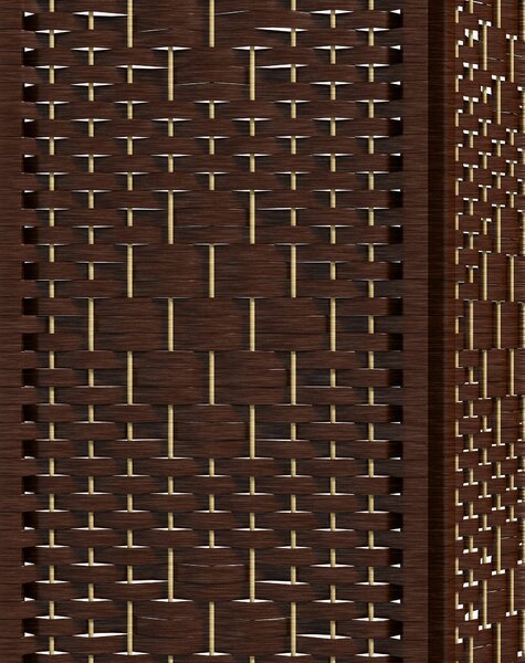 HOMCOM Paravento Interno a 4 Pannelli, Divisore di Ambienti Pieghevole, in Legno, 160x1,5x170 cm, Marrone | Aosom Italy