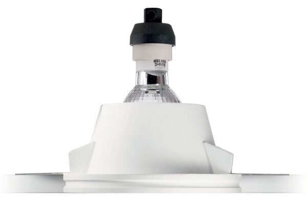 Faretto Ad Incasso Moderno Samba Square Gesso Bianco 1 Luce Gu10 D60Cm