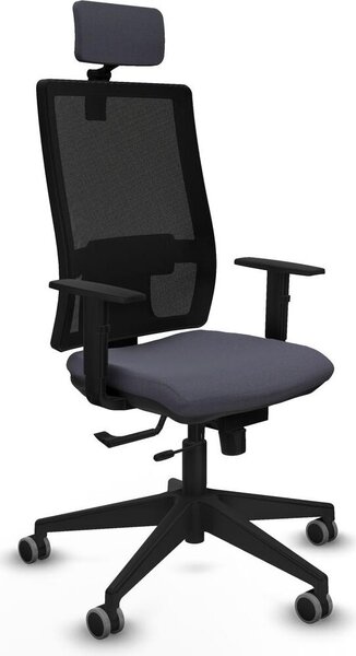 Sedia da ufficio con poggiatesta Horna Traslack Piqueras y Crespo 1D066G2 Grigio scuro