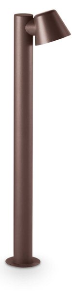 Lampione Da Esterno H.80 Cm Luce Led Gu10 Alluminio Finitura Coffee Serie Gas