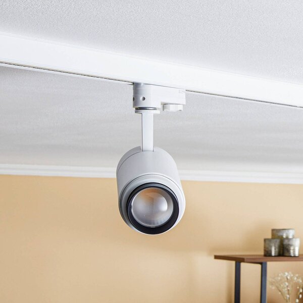 Arcchio Nanna Faretto a binario LED bianco 4000K 21W, Bianco / Opale, Studio / Ufficio, Alluminio
