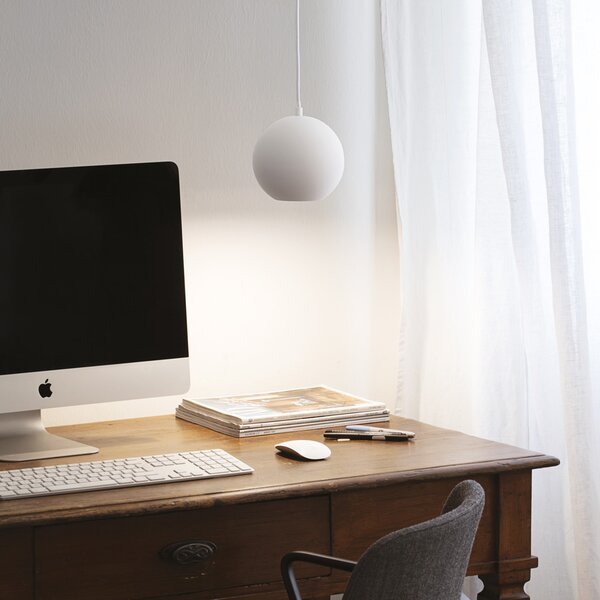 Sospensione Moderna Mr Jack Metallo Bianco 1 Luce 7W 3000K Luce Calda Big