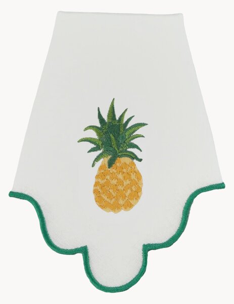 Tovagliolo con ananas ricamato Ondulado