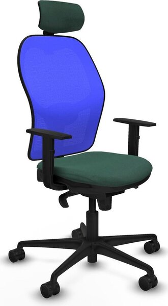 Sedia da ufficio con poggiatesta Piqueras y Crespo 1D036N2 verde