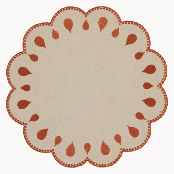 Tovaglietta americana con bordo ricamato Gotas
