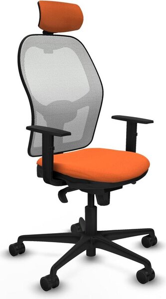Sedia da ufficio con poggiatesta Piqueras y Crespo 1D036N2 Arancione