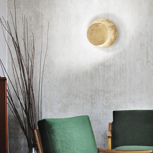 Applique Contemporanea Tick Metallo Oro 1 Luce 7,5W 3000K Luce Calda