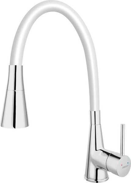 Miscelatore per lavello con doccia Ferro cromo bianco 70720,0B
