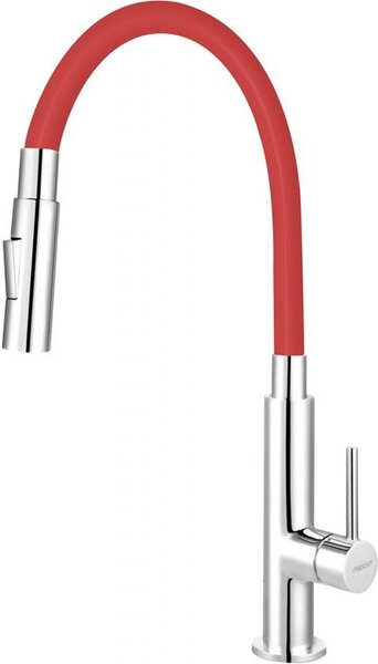 Miscelatore per lavello Ferro con braccio flessibile rosso 70730,0CV
