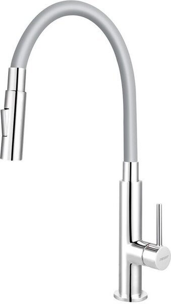 Miscelatore per lavello Ferro con braccio flessibile grigio 70730,0S