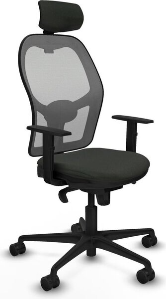 Sedia da ufficio con poggiatesta Piqueras y Crespo 1D036N2 Nero