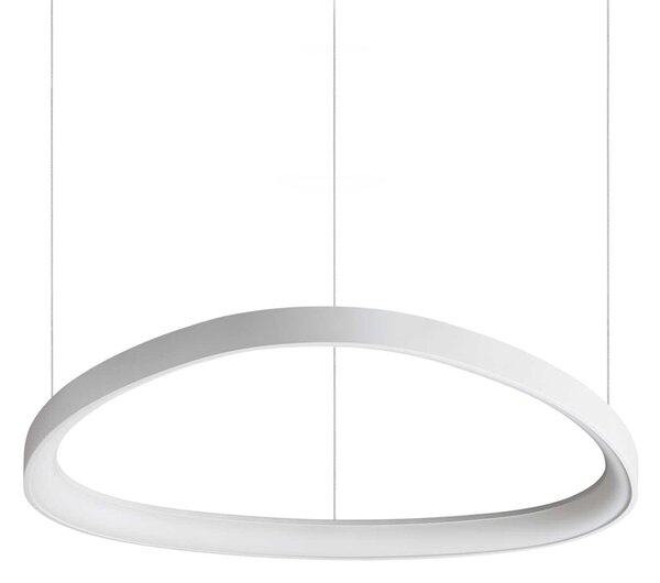 Sospensione Moderna Gemini Metallo Bianco Led 48W 3000K Luce Calda