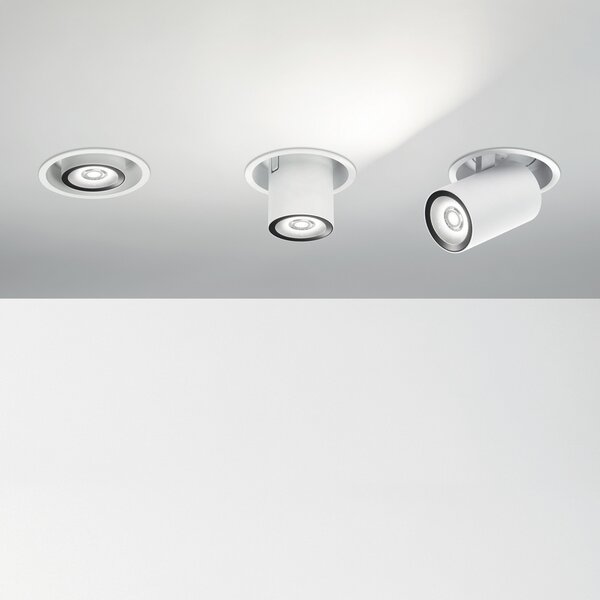 Faretto Tubolare Moderno Nova Alluminio Bianco 1 Luce 12W 3000K Luce Calda
