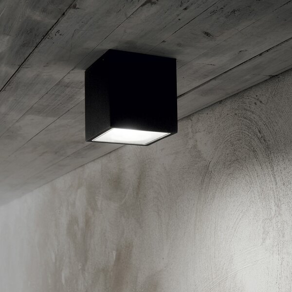 Plafoniera Moderna Techo Metallo Nero 1 Luce Gu10 Small