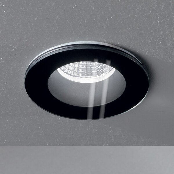 Faretto Ad Incasso Moderno Room-65 Alluminio Nero Led 8W 3000K Luce Calda