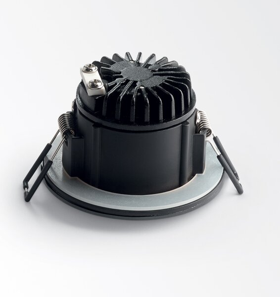 Faretto Ad Incasso Moderno Room-65 Alluminio Nero Led 8W 3000K Luce Calda