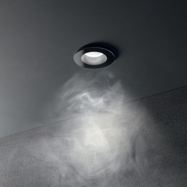 Faretto Ad Incasso Moderno Room-65 Alluminio Nero Led 8W 3000K Luce Calda
