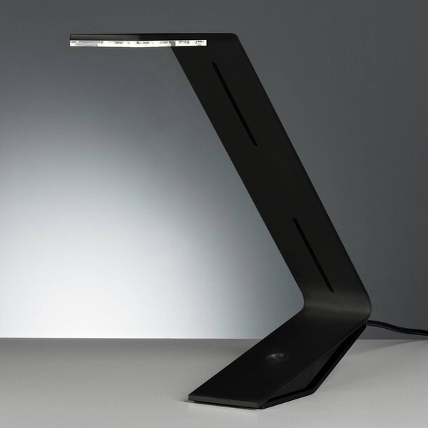 TECNOLUMEN Flad - lampada LED da tavolo, nero