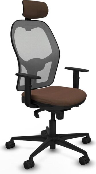 Sedia da ufficio con poggiatesta Piqueras y Crespo 1D036N2 Grigio Marrone scuro