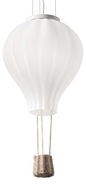 Sospensione Moderna Dream Corda Bianco 1 Luce E27 D42Cm